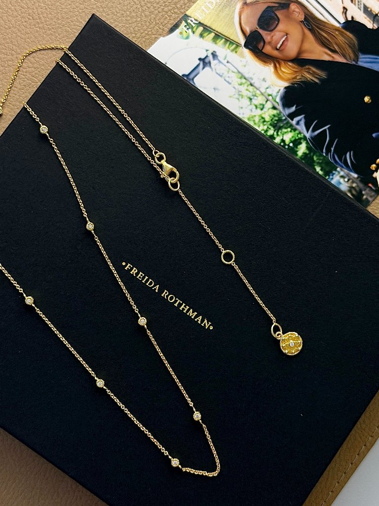 Freida Rothman - Diamond By The Yard Gold Chain Necklace Jewelry